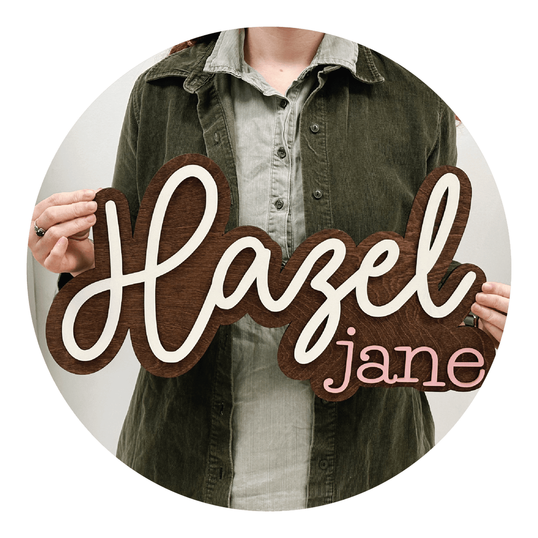 Custom Layered Wood Name Wall Sign - MyBambino.com