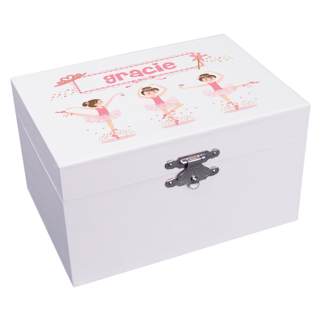Brunette Musical Ballerina Jewelry Box - MyBambino.com