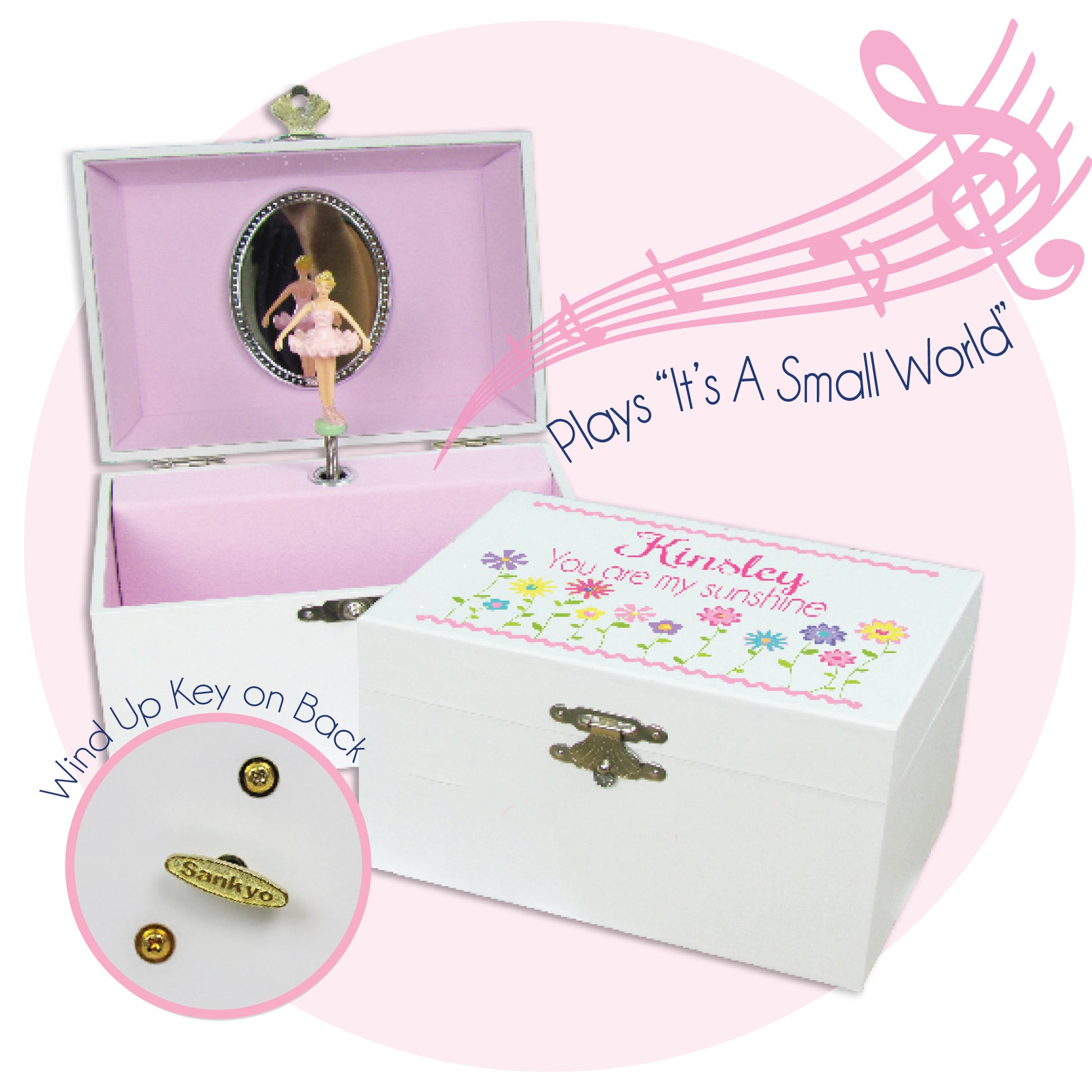 Floral Bunny Ballerina Jewelry Box - MyBambino.com