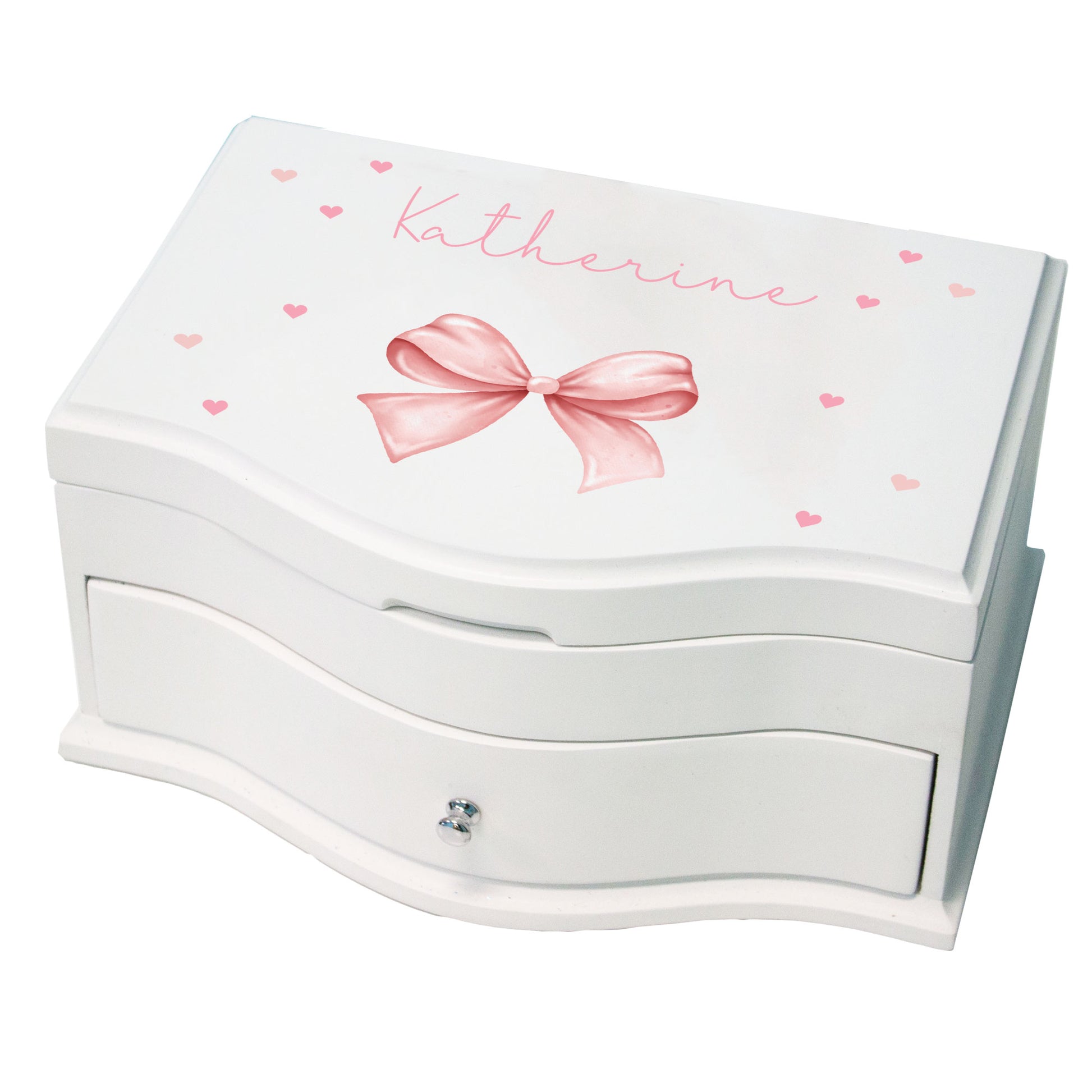 Girl's Princess Jewelry Box - Pink Bow - MyBambino.com