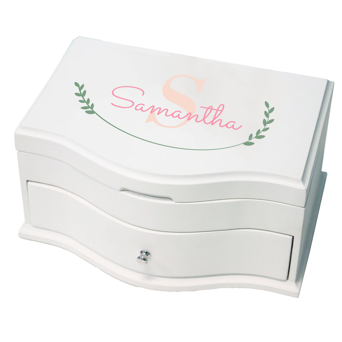 Monogrammed Princess Jewelry Box - Monogram Vine - MyBambino.com
