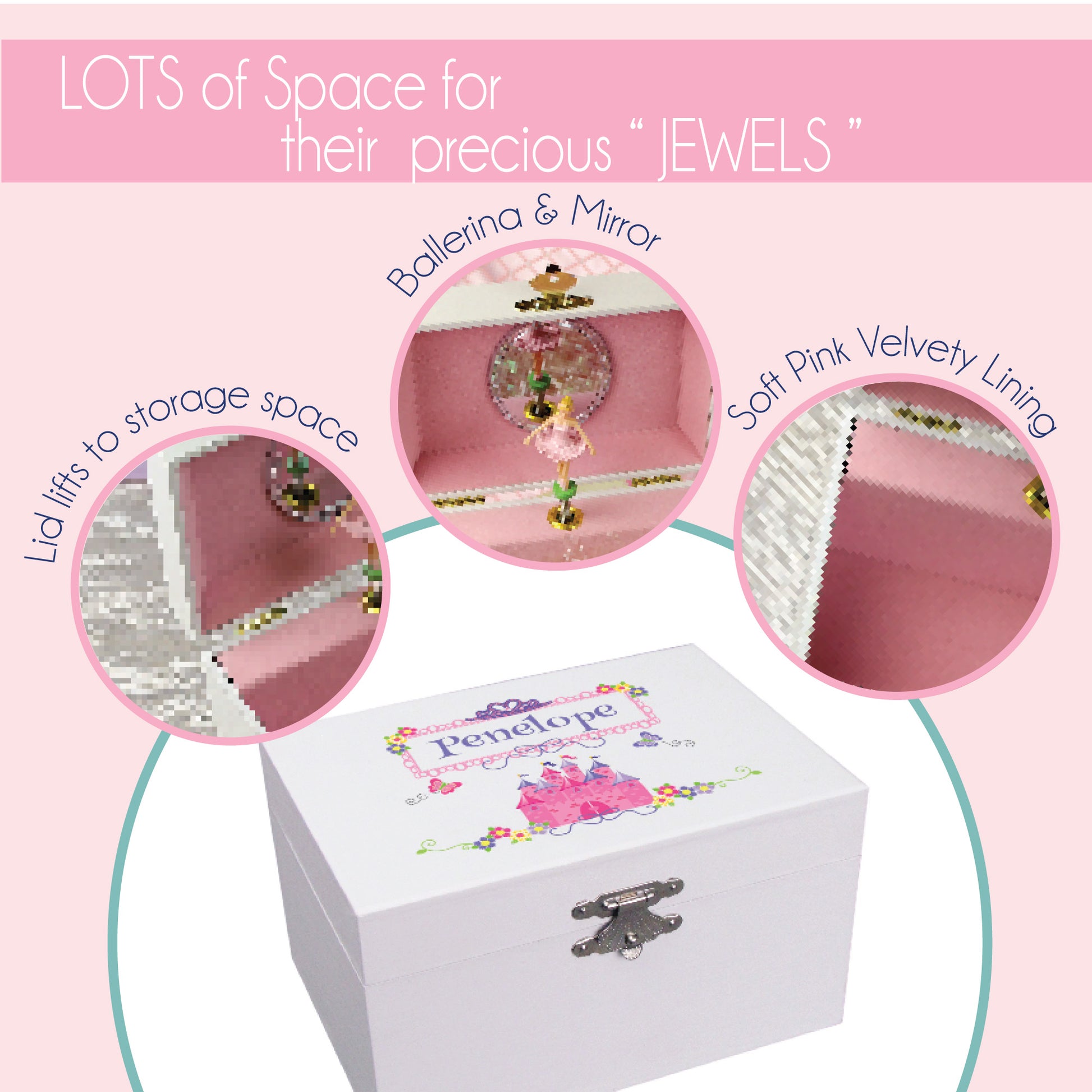 Personalized Musical Ballerina Jewelry Box 2.0 - MyBambino.com
