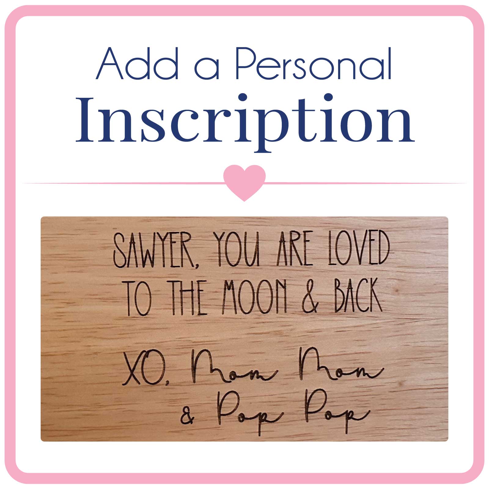 Add an Engraved Inscription - MyBambino.com