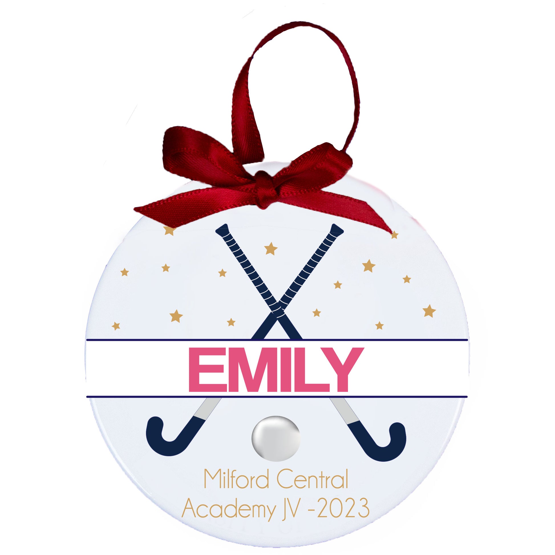 Personalized Field Hockey Ornament - MyBambino.com
