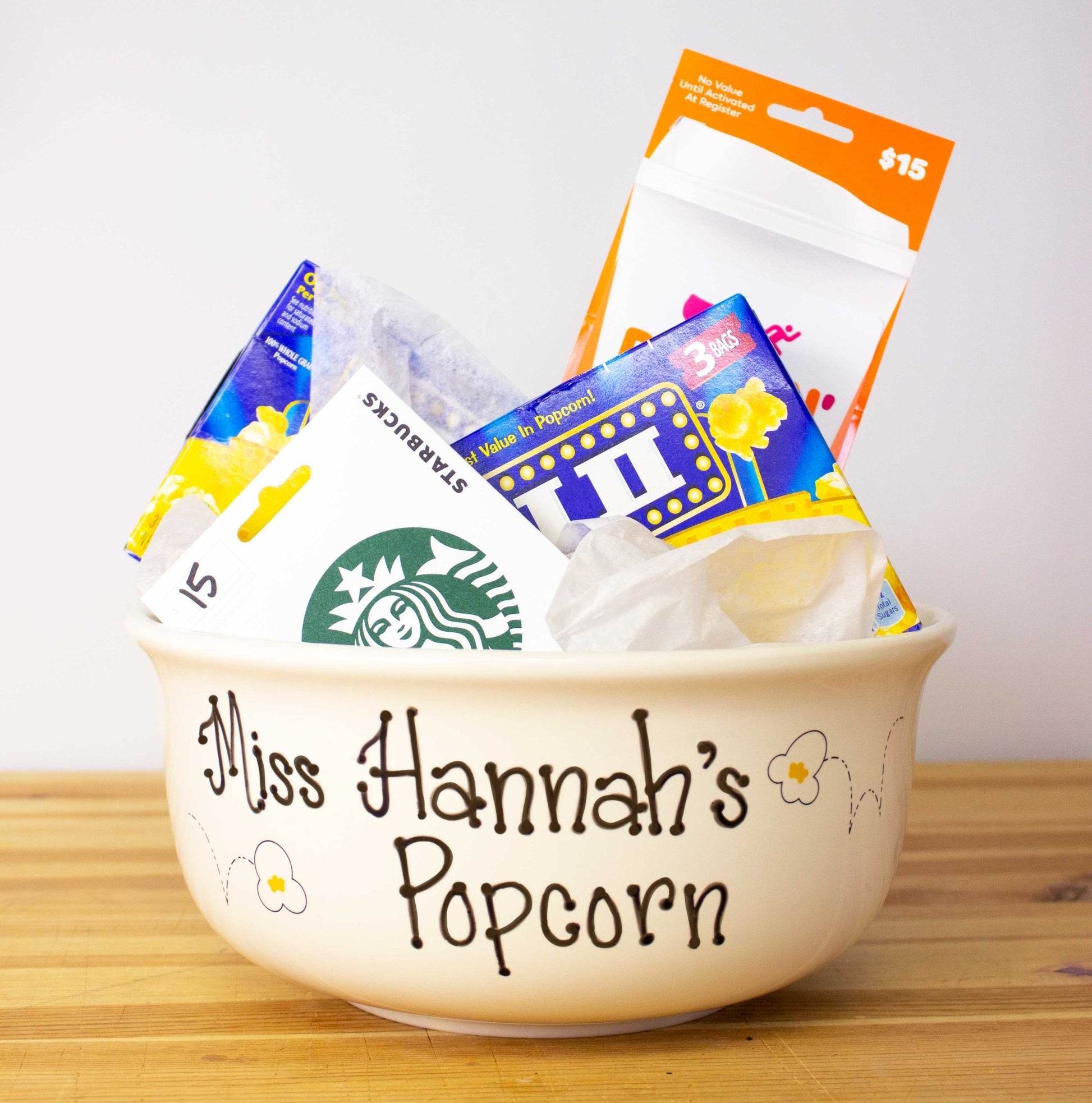 Personalized Ceramic Popcorn Bowl - MyBambino.com