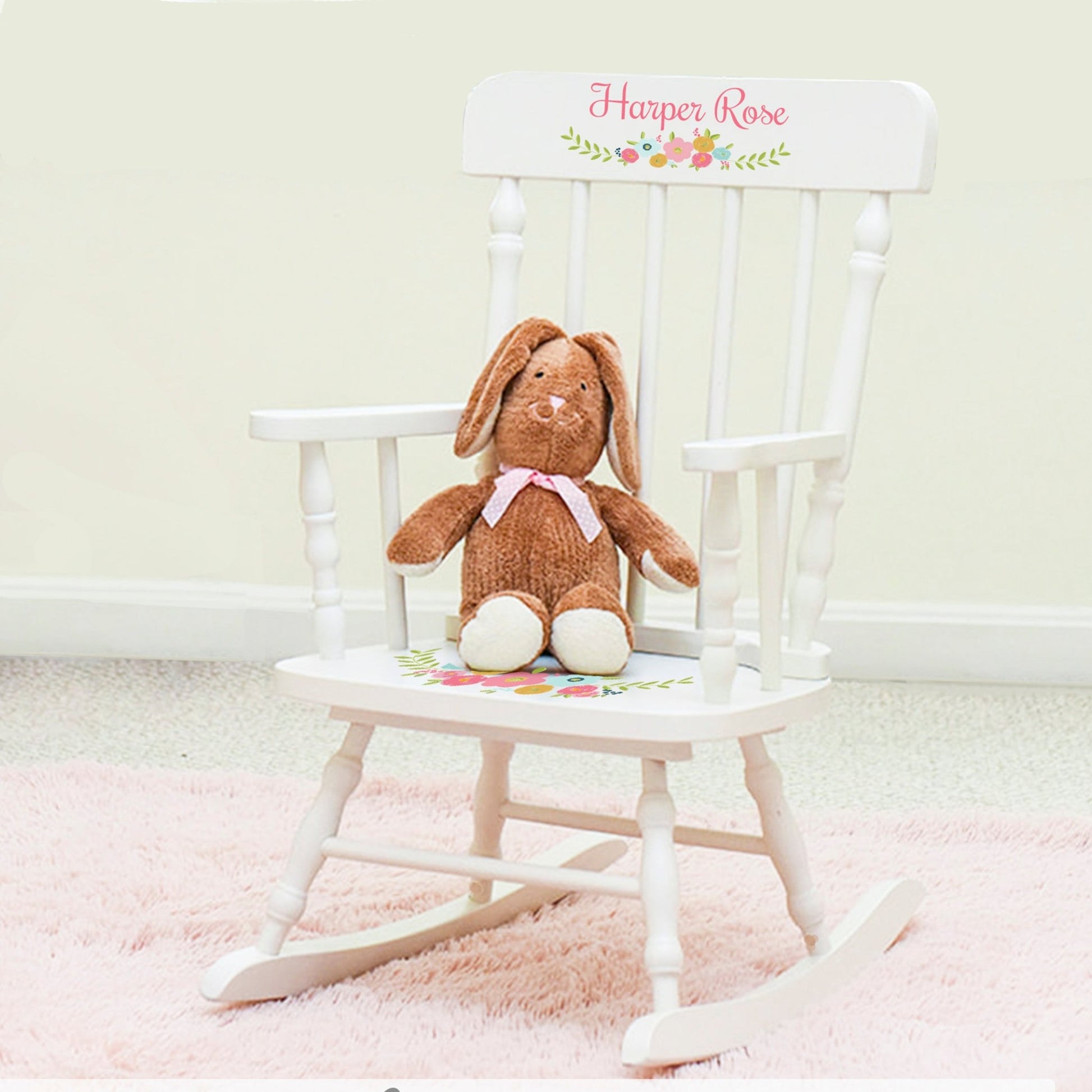 Personalized Child's Wood Spindle Rocking Chair 2.0 - MyBambino.com