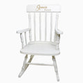 Engraved Child's Wood Spindle Rocking Chair 2.0 - MyBambino.com