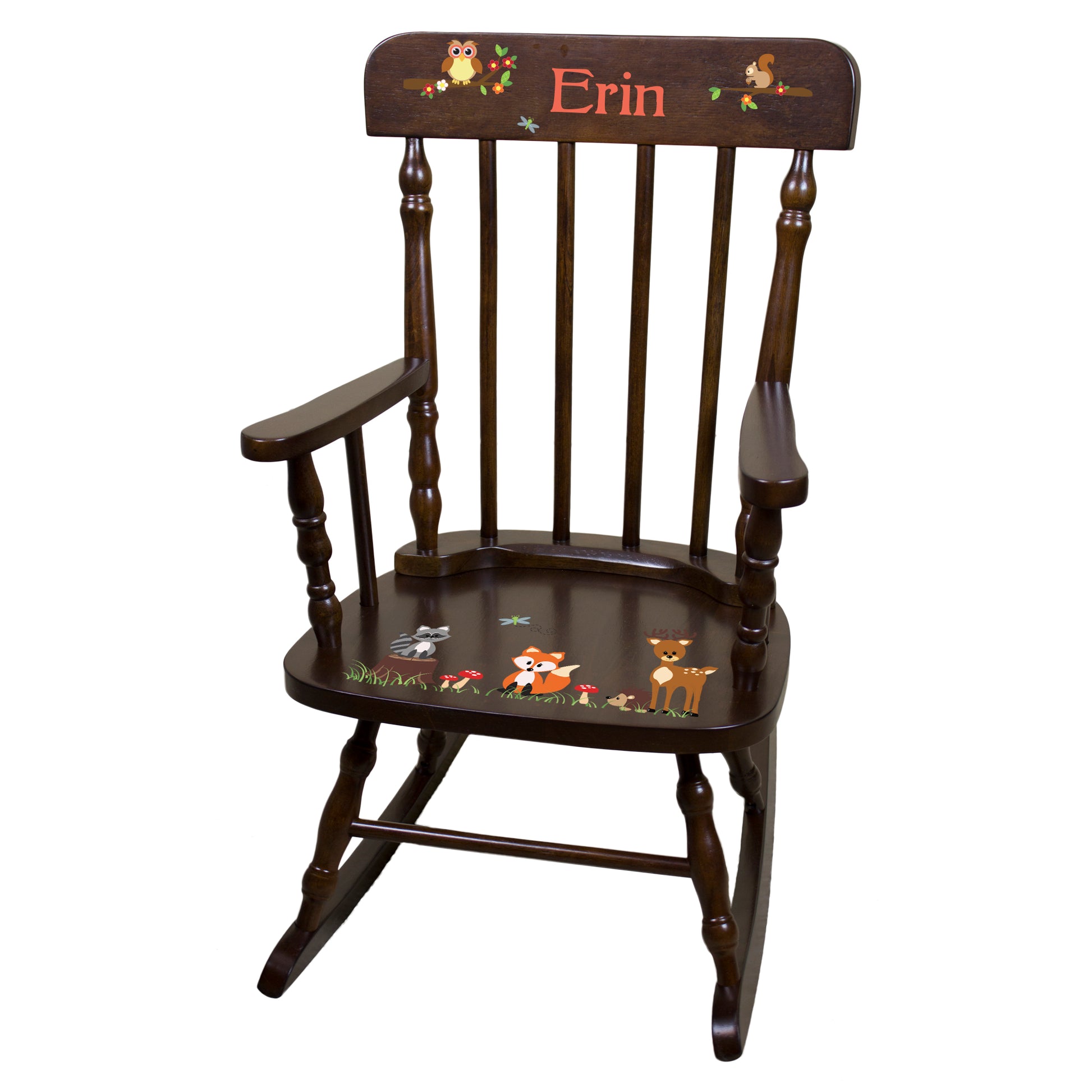 Personalized Child's Wood Spindle Rocking Chair 2.0 - MyBambino.com