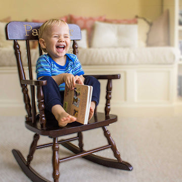 Name Only Espresso Spindle Rocking Chair - MyBambino.com