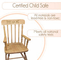 Engraved Child's Wood Spindle Rocking Chair 2.0 - MyBambino.com