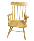 Engraved Child's Wood Spindle Rocking Chair 2.0 - MyBambino.com