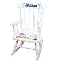 Sports White Spindle Rocking Chair - MyBambino.com