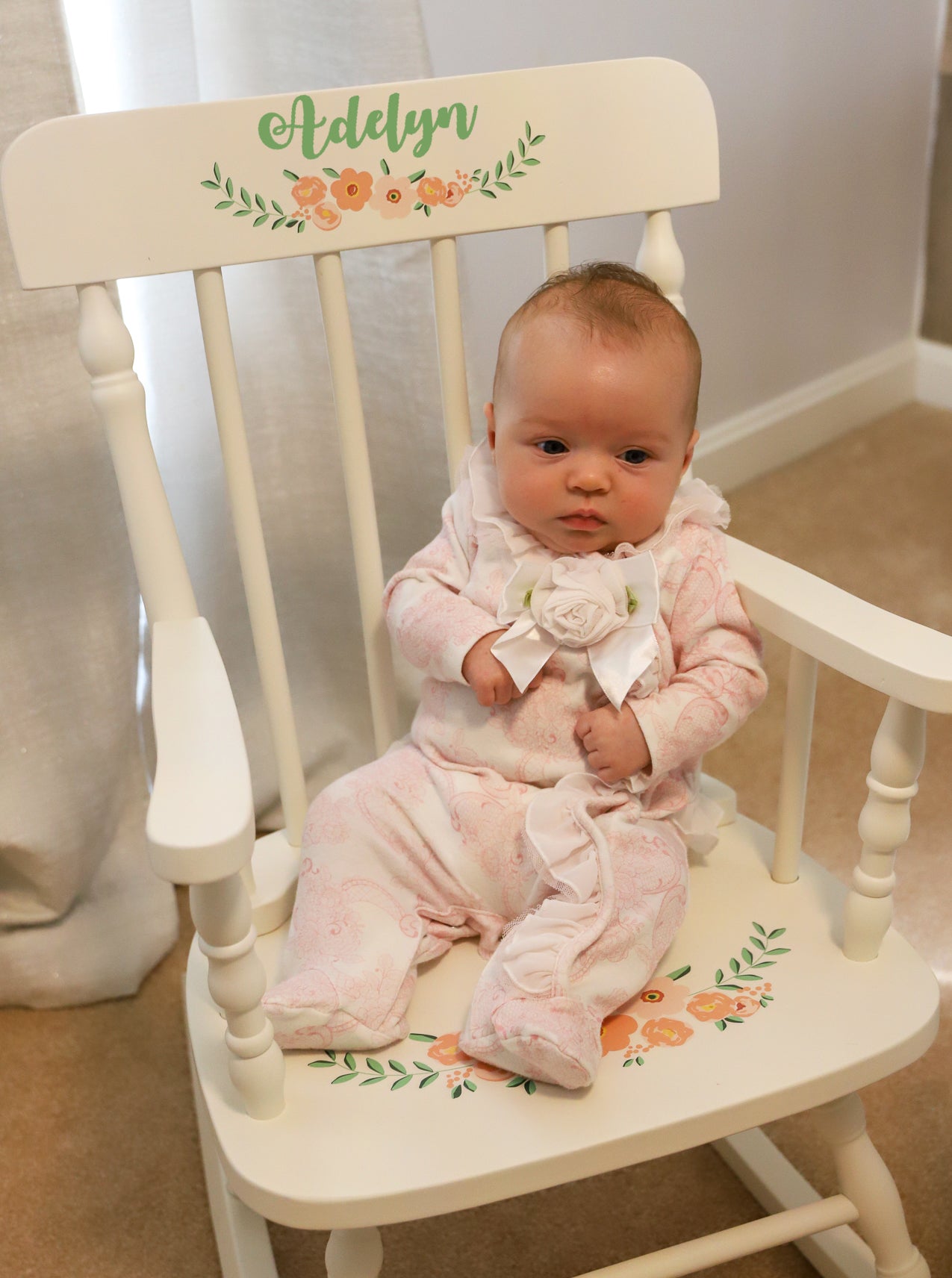 Personalized Child's Wood Spindle Rocking Chair 2.0 - MyBambino.com