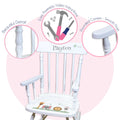 Princess Swan White Spindle Rocking Chair - MyBambino.com