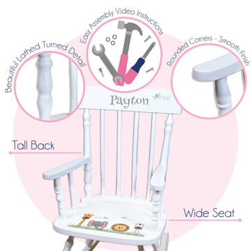 Personalized Child's Wood Spindle Rocking Chair 2.0 - MyBambino.com