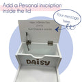 White Storage Step Stool - Monogram Vine - MyBambino.com