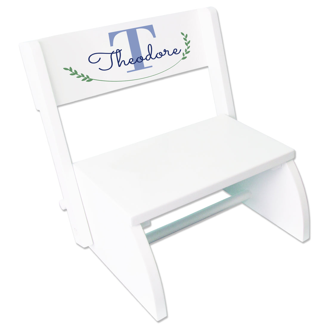 Personalized Monogram Vine White Flip Stool - MyBambino.com