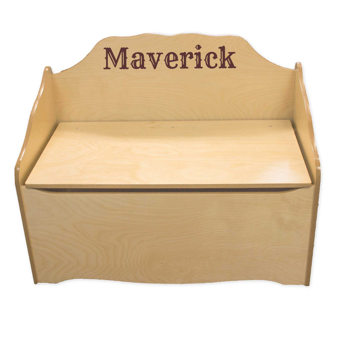 Custom Natural Toy Chest - Just Name - MyBambino.com