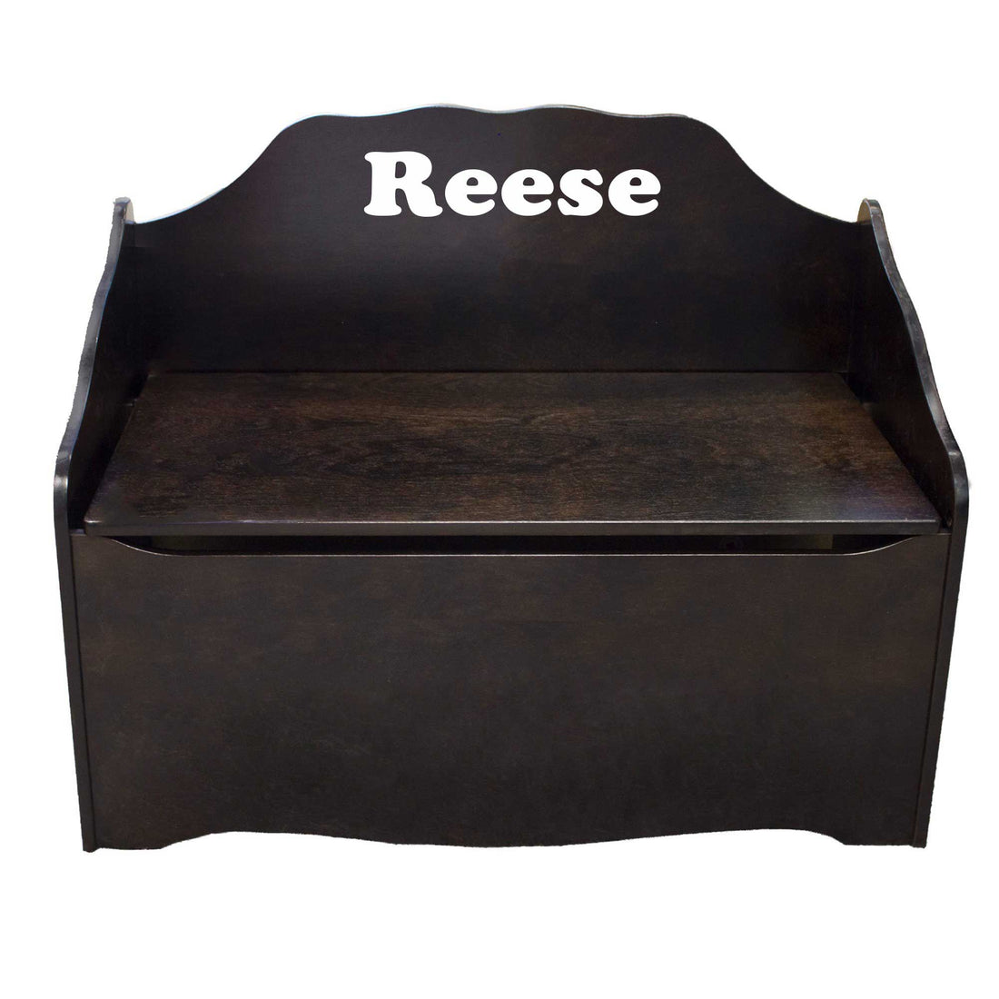 Personalized Espresso Toy Chest with name - MyBambino.com