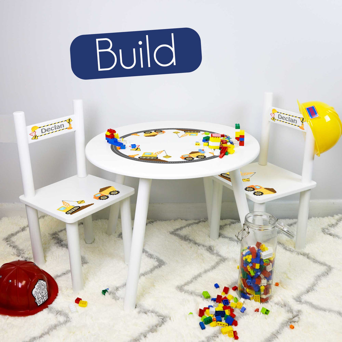 Children's White Table Chair Set 2.0 - MyBambino.com