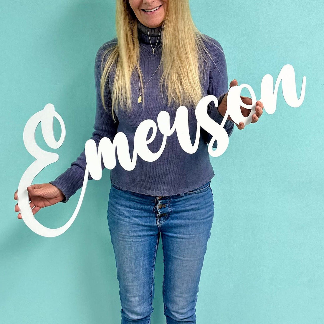 Custom Name Wall Sign - Script - MyBambino.com