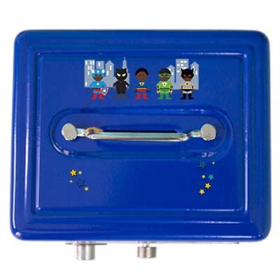 Blue Cash Box - African American Superhero - MyBambino.com