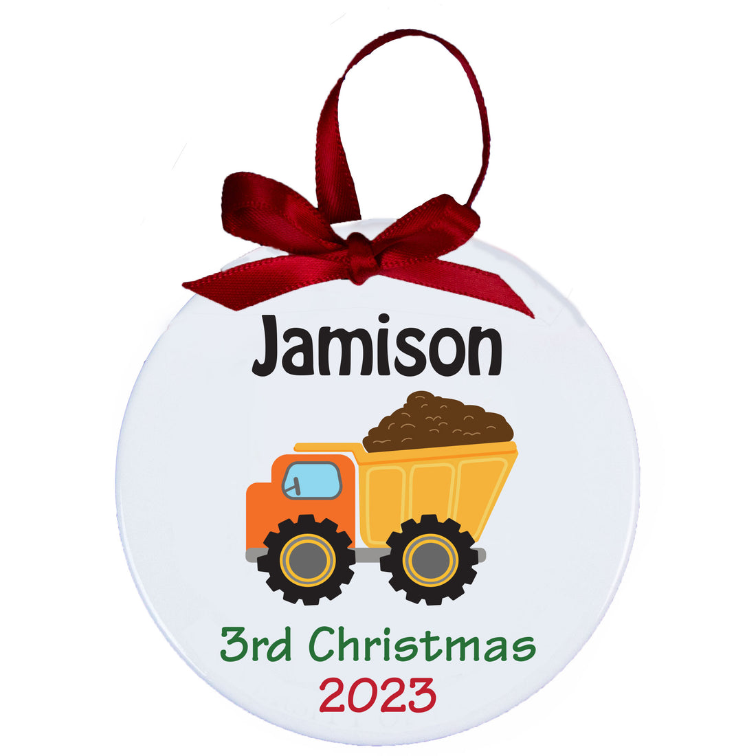 Personalized Construction Ornament - MyBambino.com