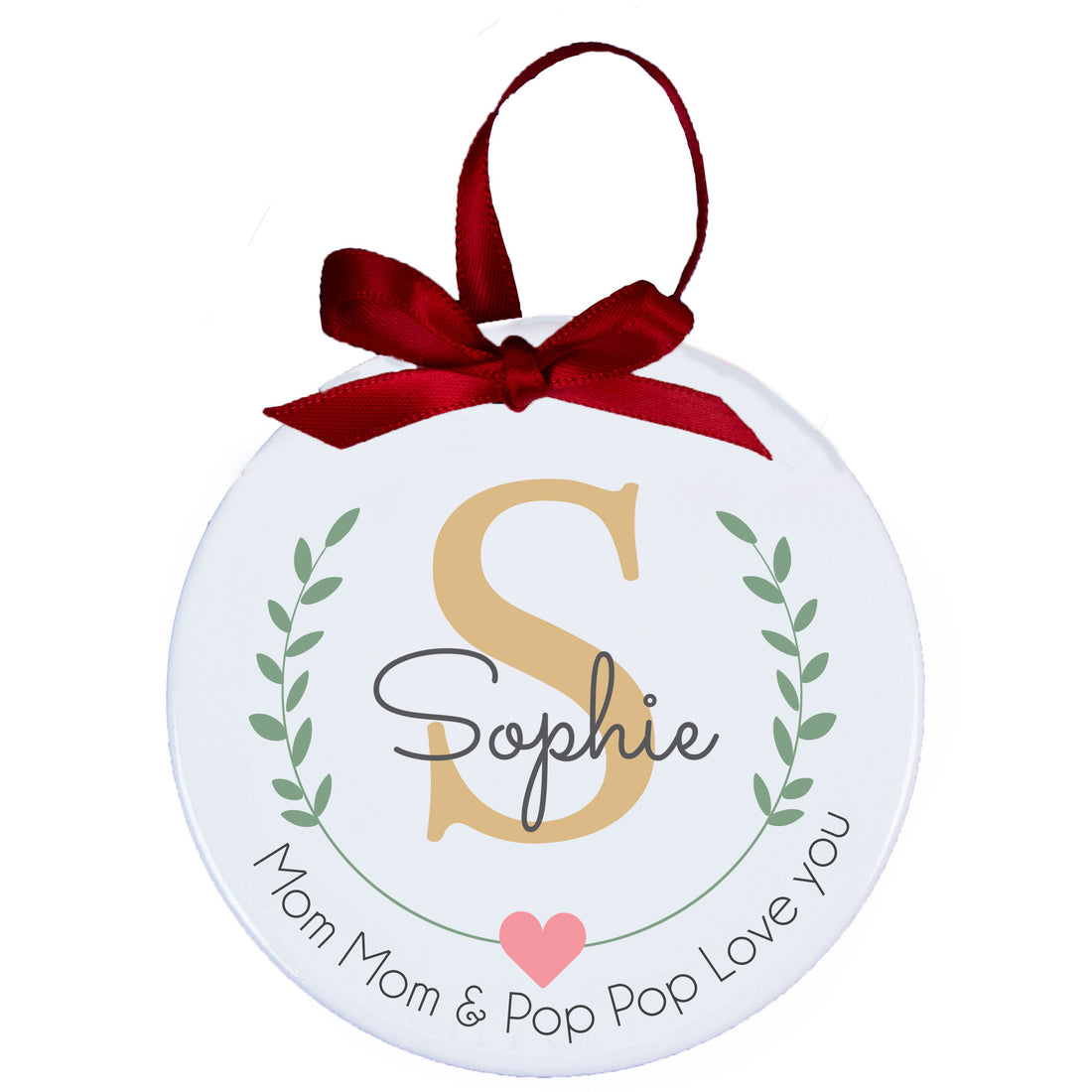 Personalized Monogrammed Vine Ornament - MyBambino.com