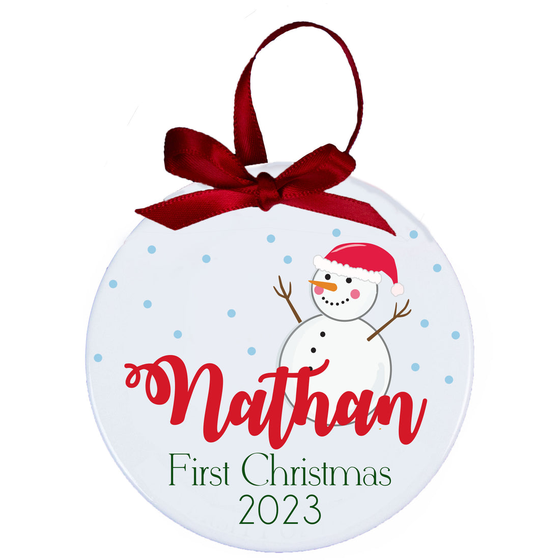 Personalized Snowman Ornament - MyBambino.com