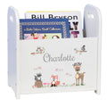 Personalized Gray Woodland Critters Book Caddy - MyBambino.com