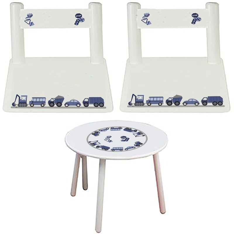 Personalized Transportation Table and Chair Set - MyBambino.com