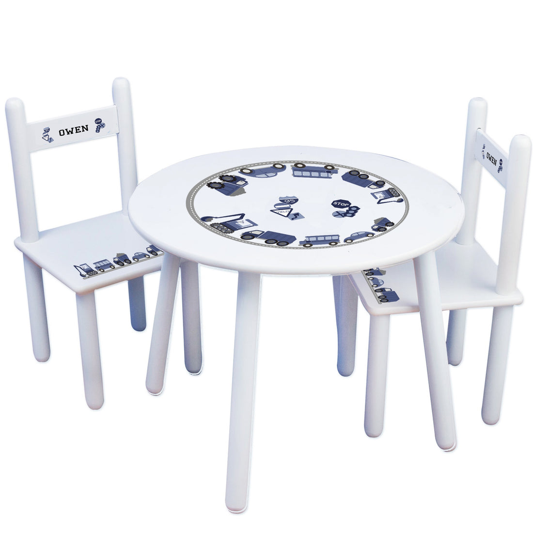Personalized Transportation Table and Chair Set - MyBambino.com