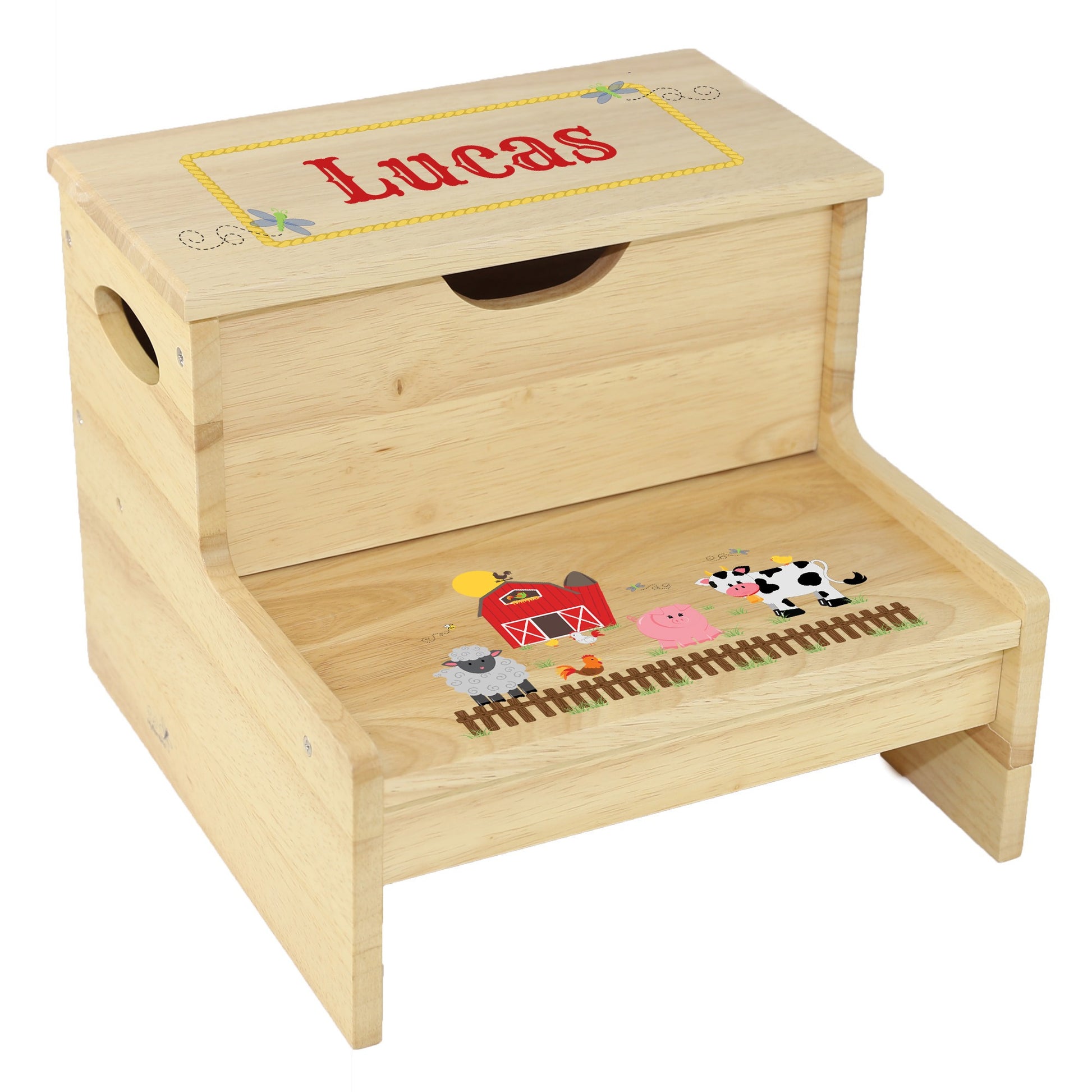 Barnyard Natural Storage Step Stool - MyBambino.com