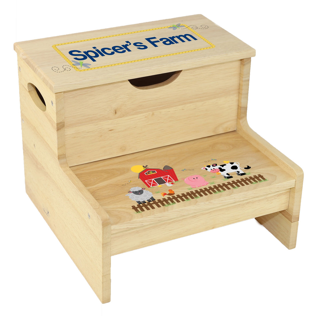 Barnyard Natural Storage Step Stool - MyBambino.com