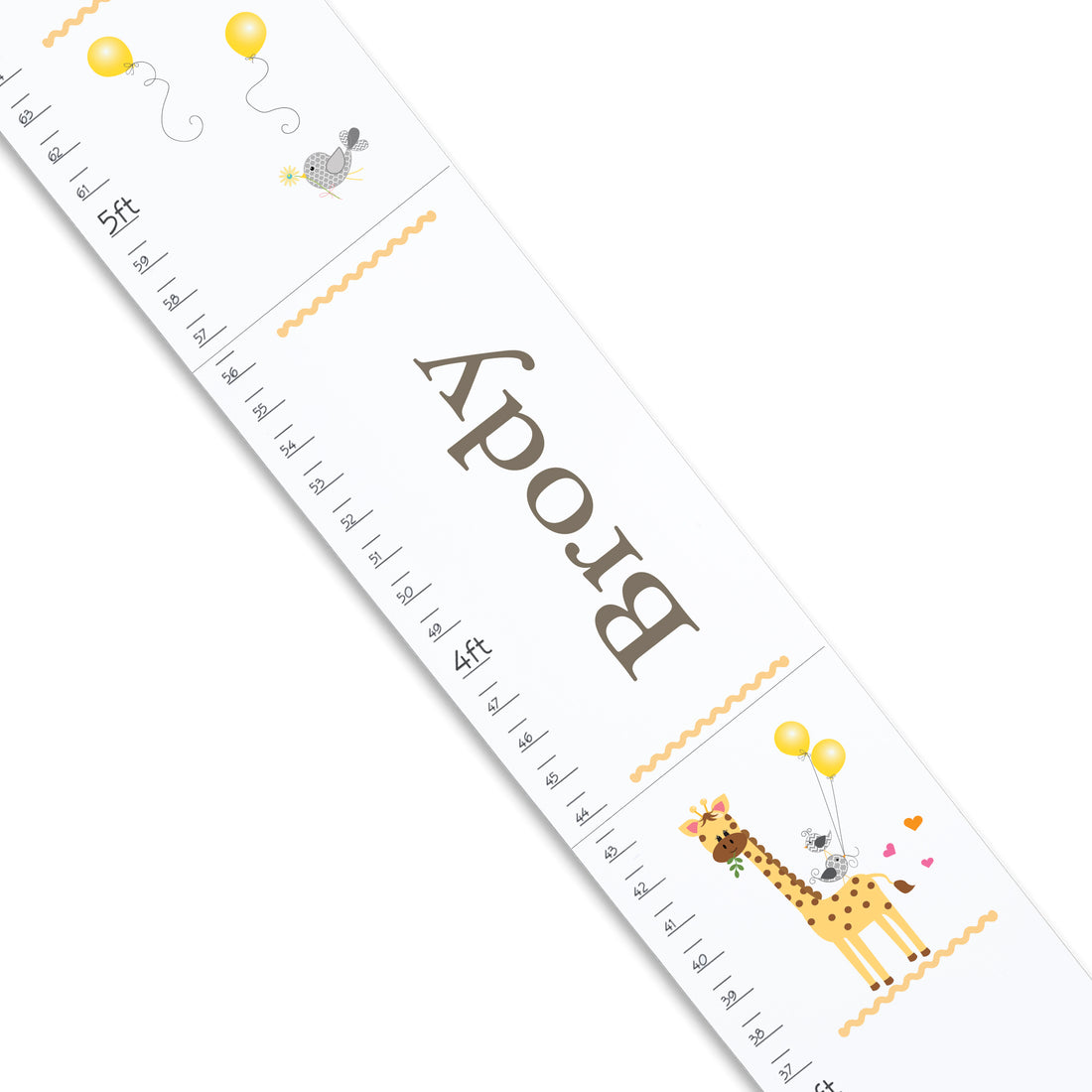 White Giraffe Growth Chart - MyBambino.com