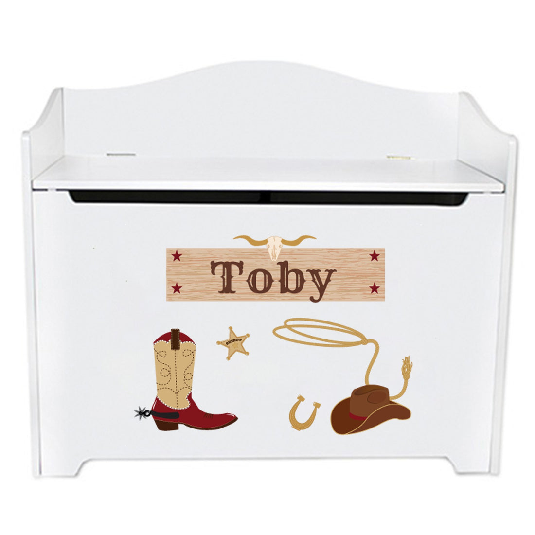 White Toy Box Bench - Wild West - MyBambino.com