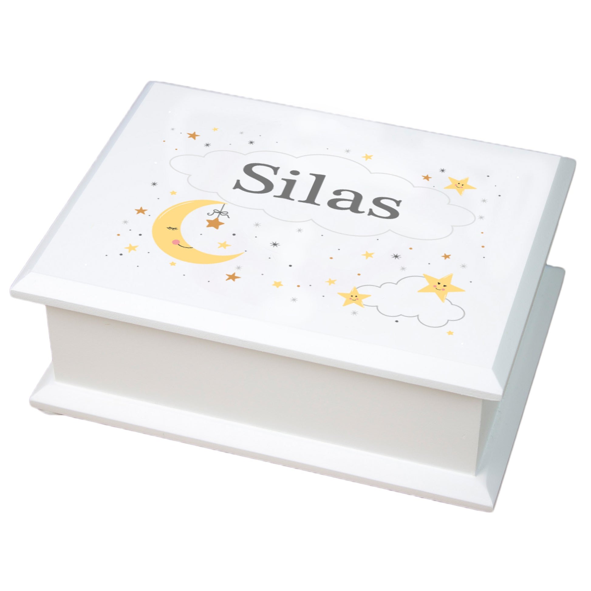 Personalized Celestial Moon Lift Top Jewelry Box - MyBambino.com
