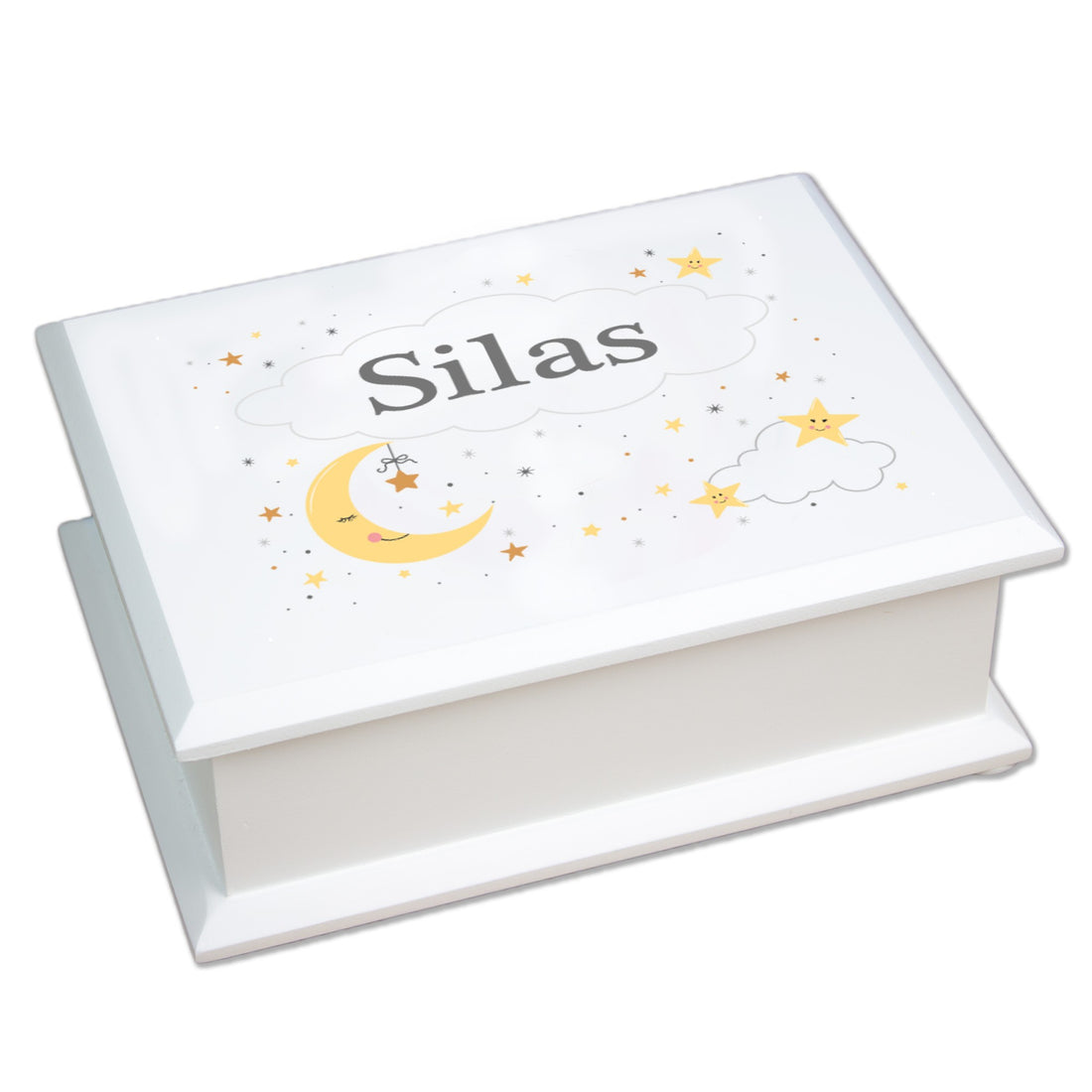 Personalized Celestial Moon Lift Top Jewelry Box - MyBambino.com