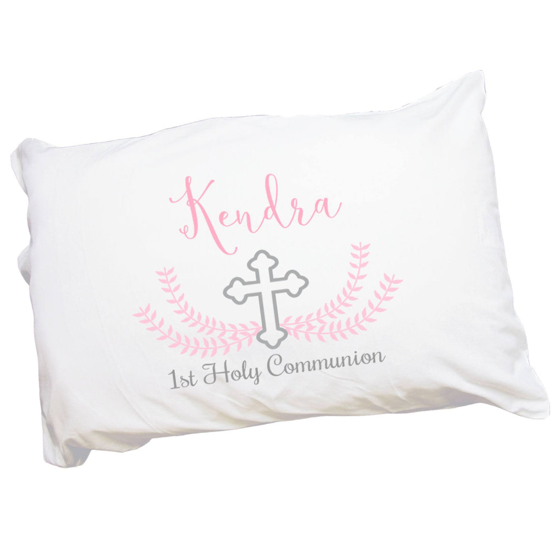 Personalized Pillowcase - Pink Cross - MyBambino.com