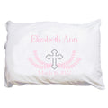 Personalized Pillowcase - Pink Cross - MyBambino.com