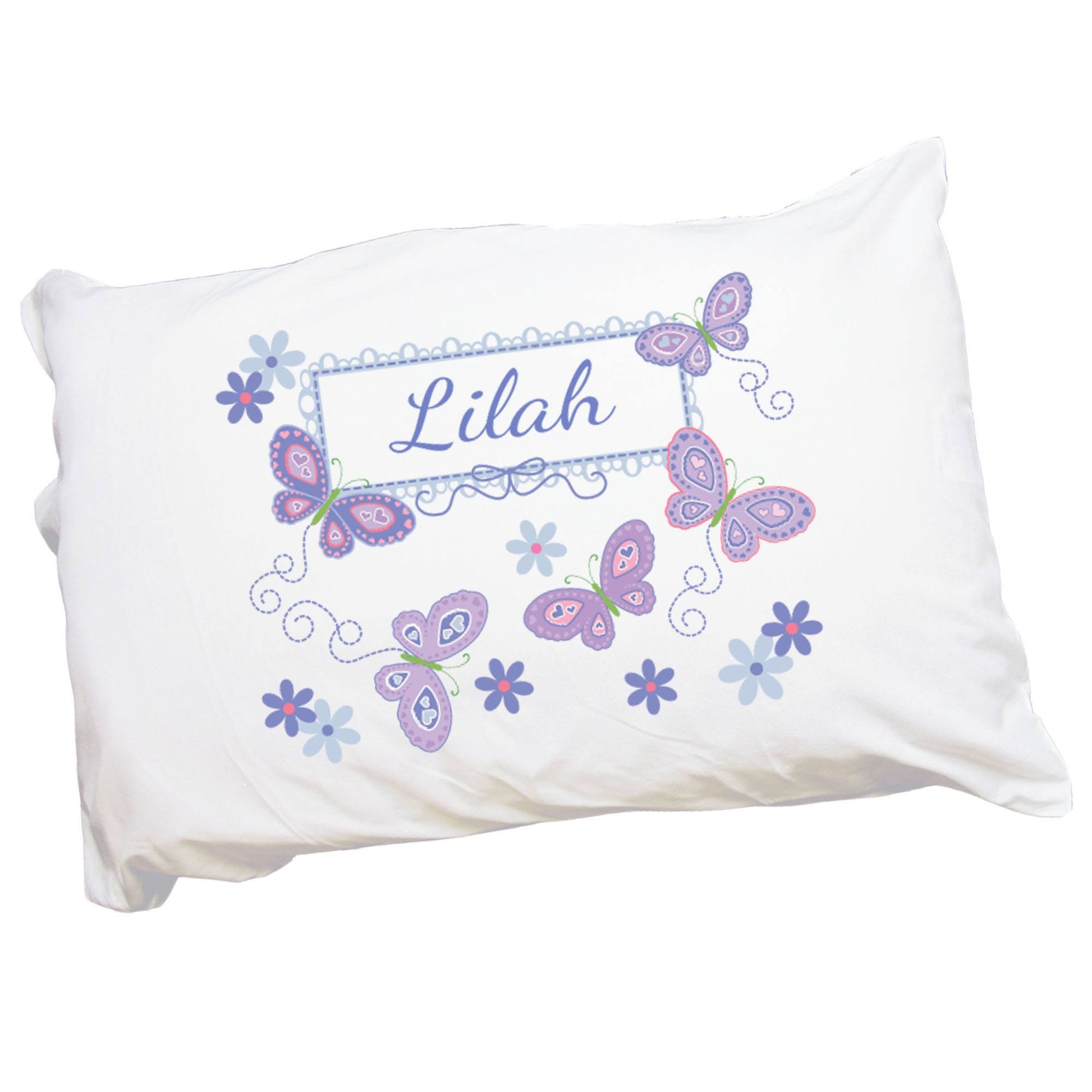 Girl's Lavender Butterflies Pillowcase - MyBambino.com