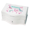 Princess Jewelry Box - Aqua Pink Butterflies - MyBambino.com