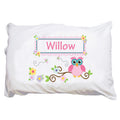 Personalized Girl's Calico Owl Pillowcase - MyBambino.com