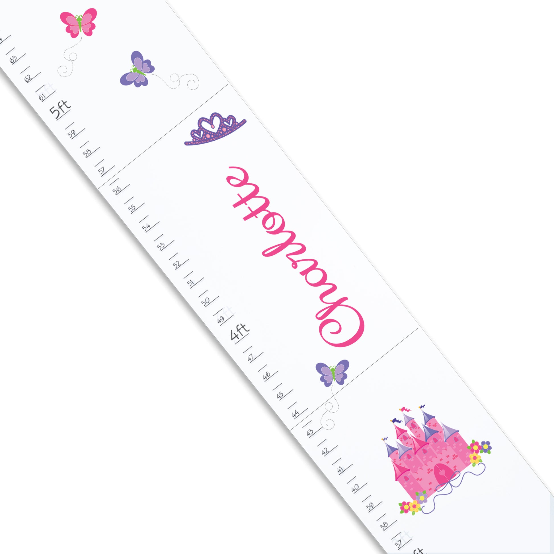 Princess Castle Pink White Growth Chart - MyBambino.com