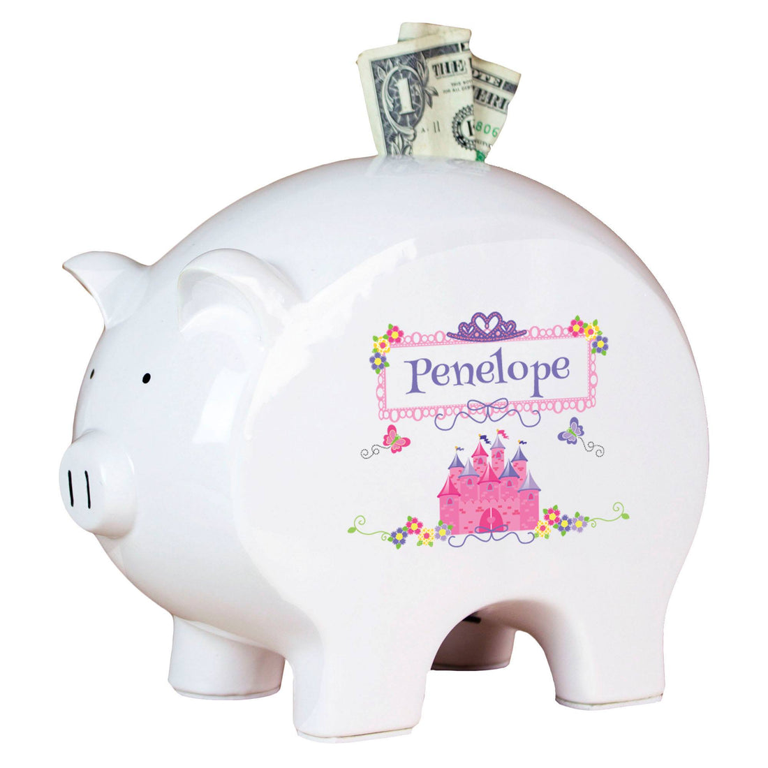 Personalized Piggy Bank - Princess Castle - MyBambino.com