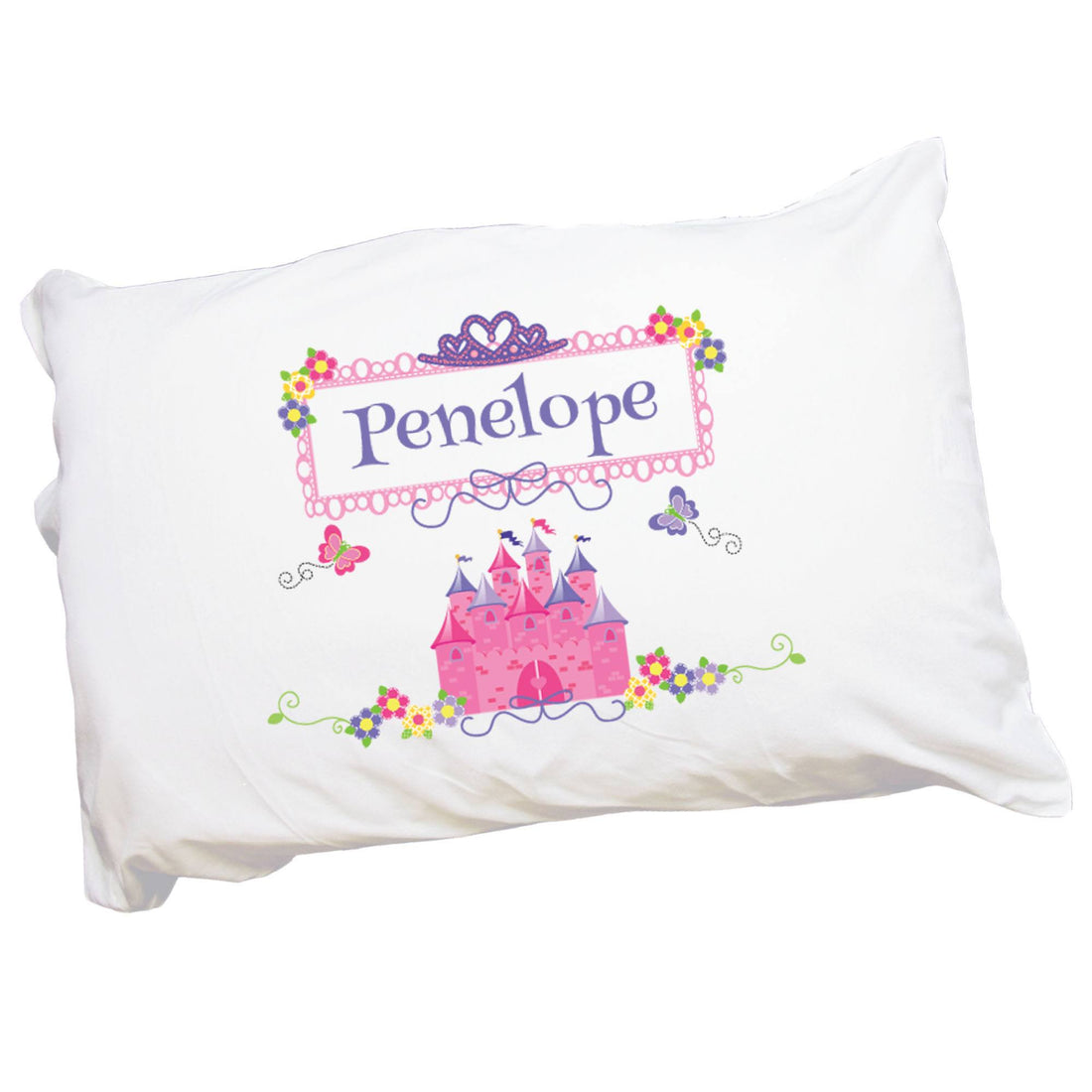Personalized Girl's Princess Castle Pillowcase - MyBambino.com