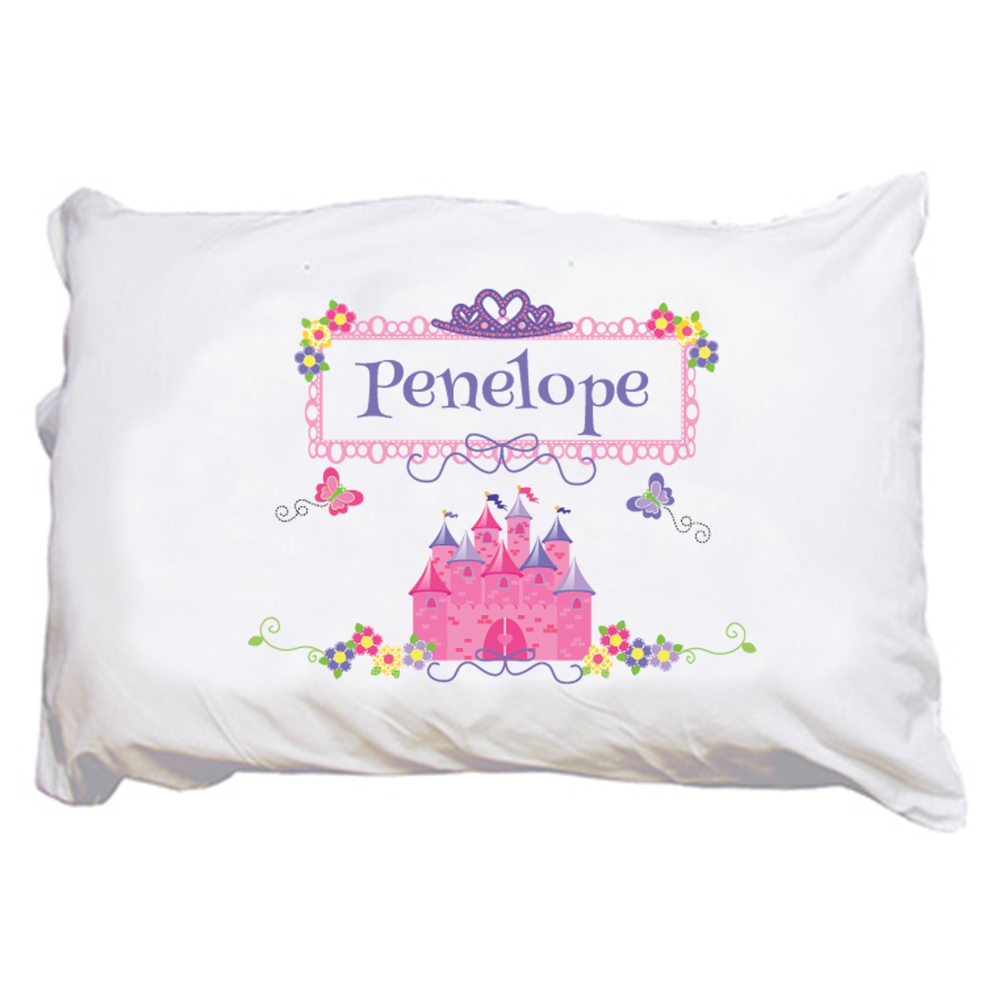 Personalized Girl's Princess Castle Pillowcase - MyBambino.com