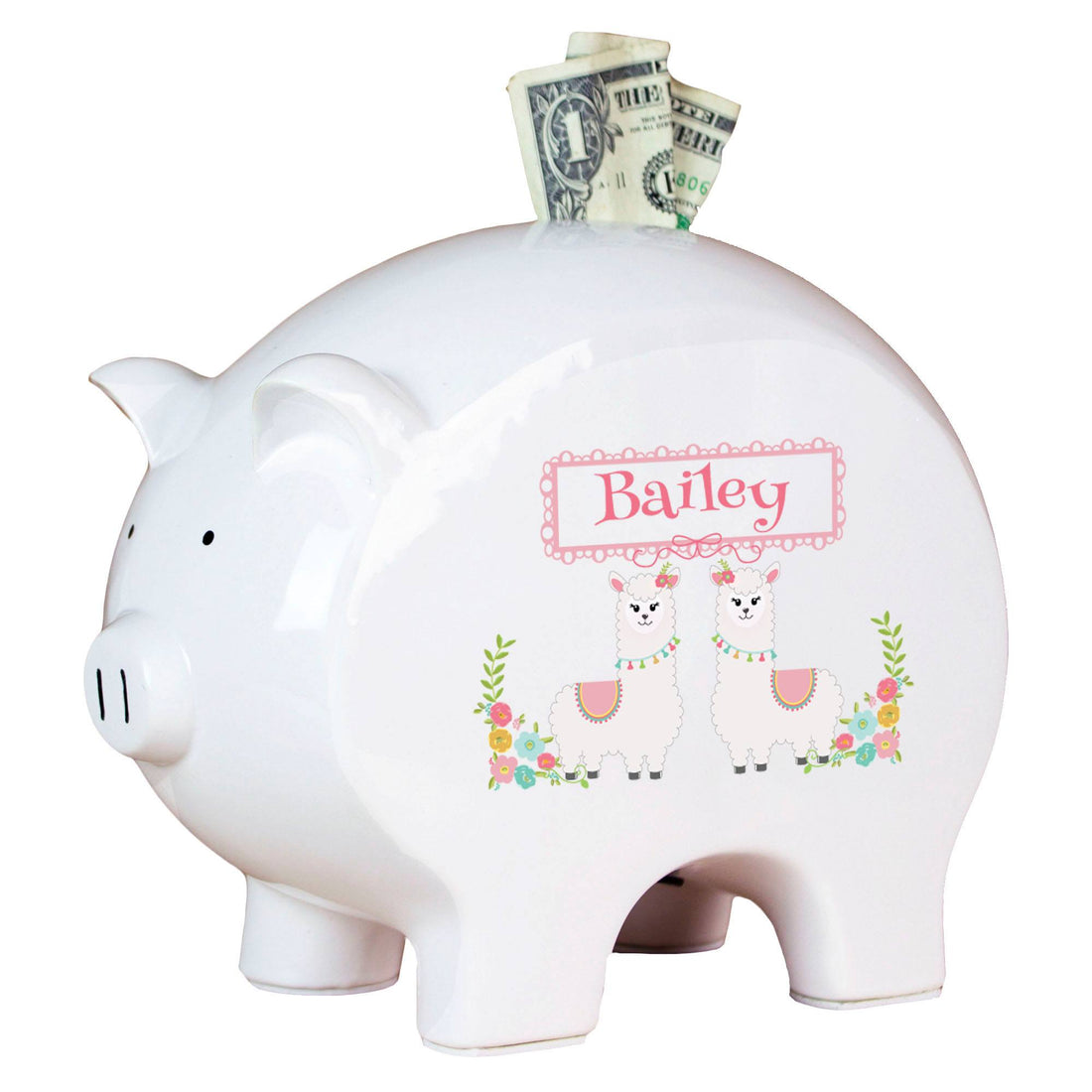 Personalized Piggy Bank - Llama Alpaca - MyBambino.com