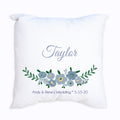 Personalized Throw Pillow - Blue Spring Floral - MyBambino.com
