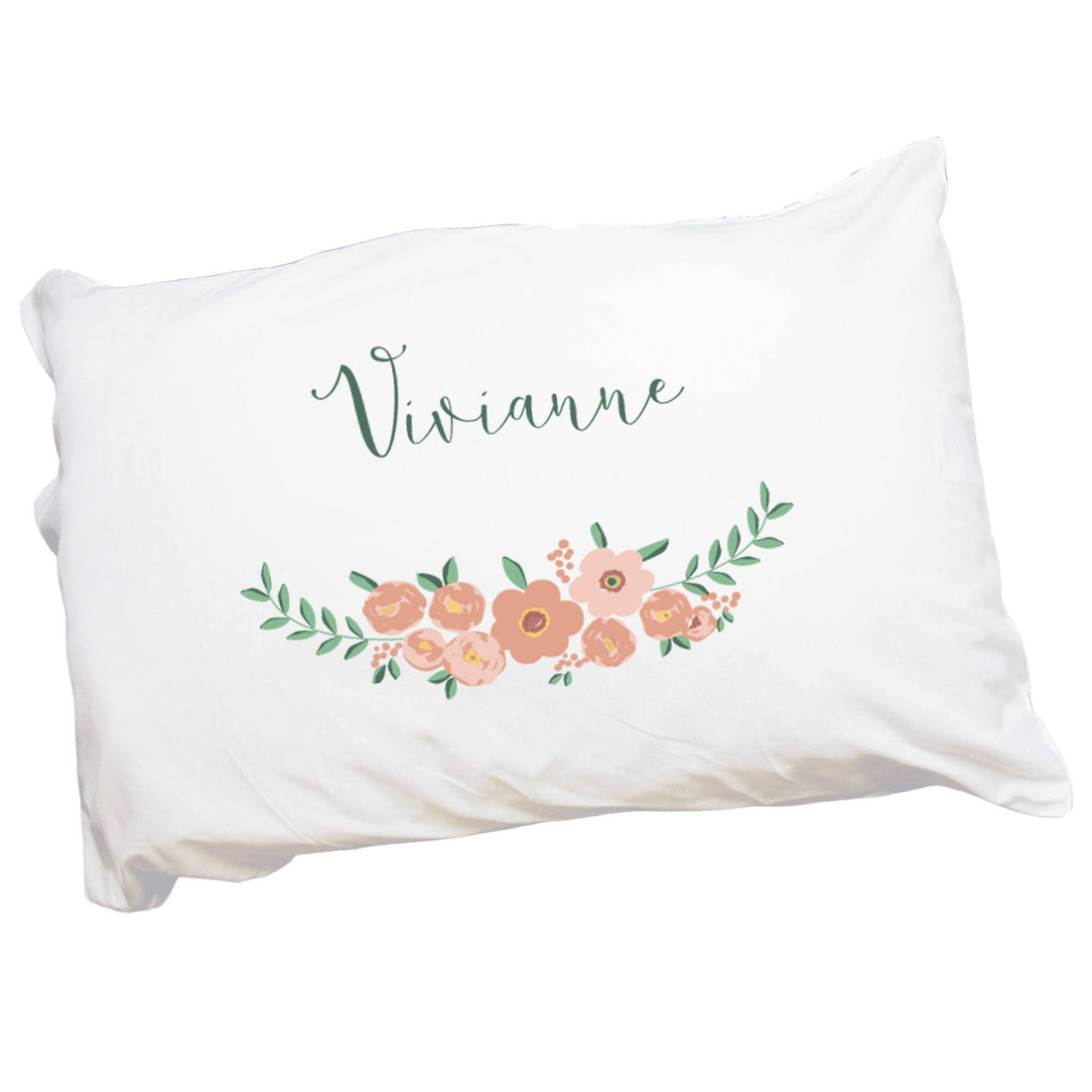 Personalized Pillowcase - Blush Spring Floral - MyBambino.com